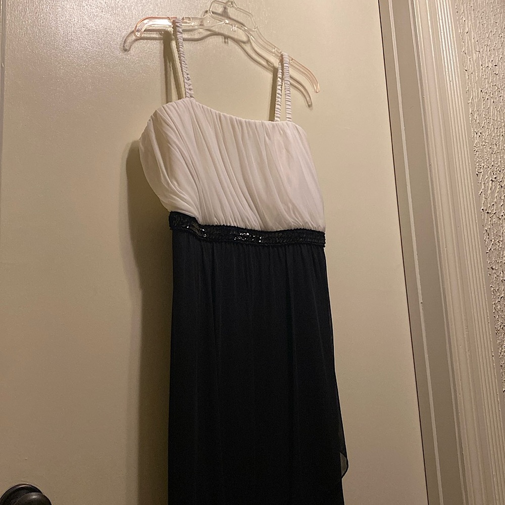 Black and White high low dress
